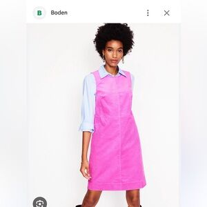 Boden Pink Corduroy Midi Dress (8)